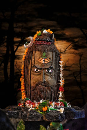 Intense Gaze Of Divine Mahakal - Protector Of Time And Death In Hindu Mythology Wallpaper