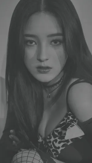 Intense_ Gaze_ Portrait_ Black_and_ White Wallpaper