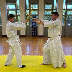 Intense Kendo Training At Sobukai Basingstoke Martial Arts Wallpaper