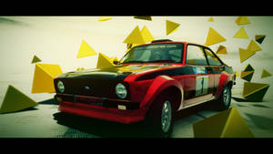 Intense Race Moment With The Ford Escort Mk Ii In Dirt 3 Wallpaper