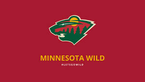 Intense Red Background With Minnesota Wild Logo Wallpaper
