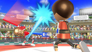 Intense Swordplay Dual In Wii Sports Resort Wallpaper