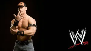 Intense Wwe Logo On A Fiery Background Wallpaper