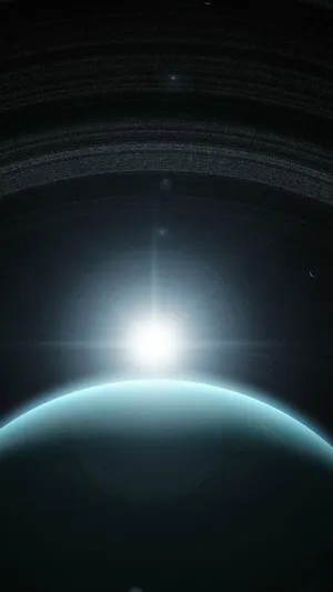 Interstellar Light In Blue Space Phone Wallpaper