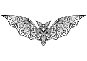 Intricate Bat Design Desktop Wallpaper