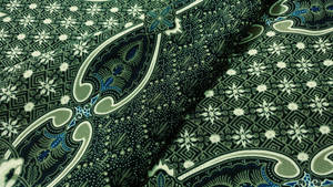 Intricate Batik Pattern With Vibrant Small Flowers Wallpaper
