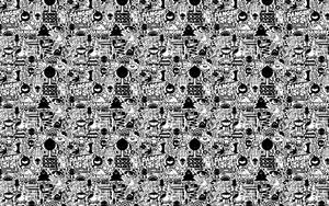 Intricate Black And White Art Wallpaper