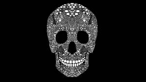 Intricate Day Of The Dead Skull Wallpaper