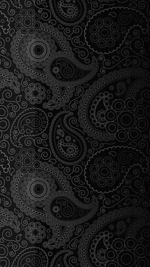 Intricate Paisley Dark Black Pattern Wallpaper
