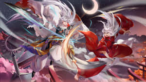 Inuyasha And Kagome Bravely Go On A Jouney Wallpaper