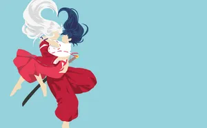 Inuyasha Carrying Kagome Wallpaper