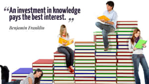 Investmentin Knowledge Quote Wallpaper