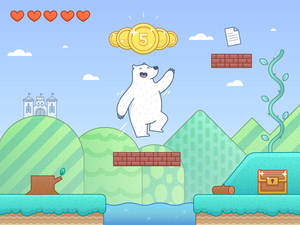 Ipad Pro Cute White Polar Bear Game Wallpaper