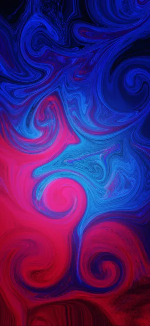 Iphone 11 Black Background With Blue Pink Abstract Lines Wallpaper