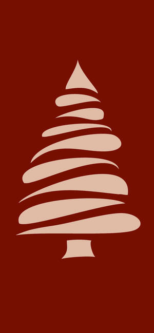 Iphone 11 Pro Red Christmas Tree Wallpaper