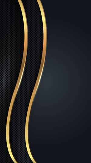 Iphone 12 Pro Max Gold Aesthetic Curved Lines Wallpaper