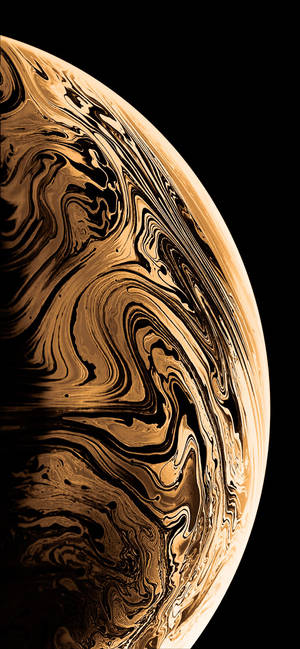 Iphone 12 Pro Max Gold Planet Wallpaper