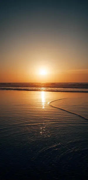 Iphone 12 Pro Sunset Reflection Wallpaper