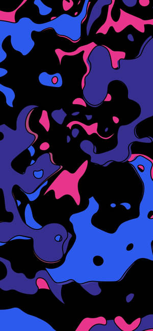 Iphone 12 Stock Blue Black Trippy Wallpaper