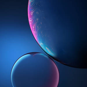 Iphone 12 Stock Blue Bubbles Wallpaper