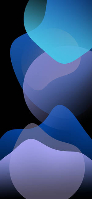Iphone 12 Stock Blue Violet Blobs Wallpaper