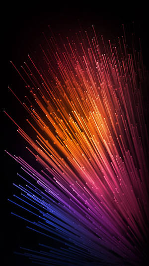 Iphone 12 Stock Colorful Fiber Lines Wallpaper