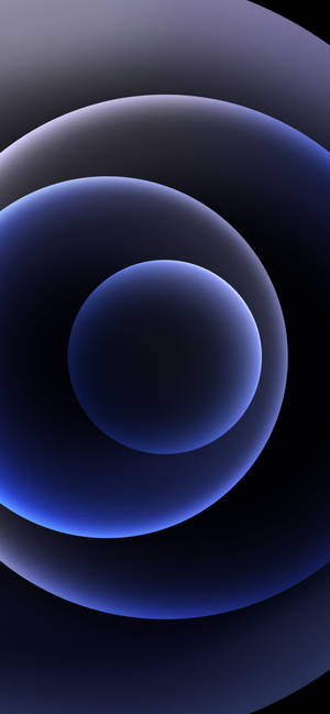 Iphone 12 Stock Dark Blue Circles Wallpaper