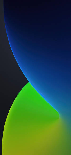 Iphone 12 Stock Green Blue Shape Wallpaper