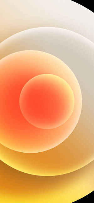 Iphone 12 Stock Mango Color Circles Wallpaper