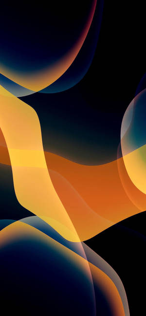 Iphone 13 Ios Yellow Blue Abstract Wallpaper