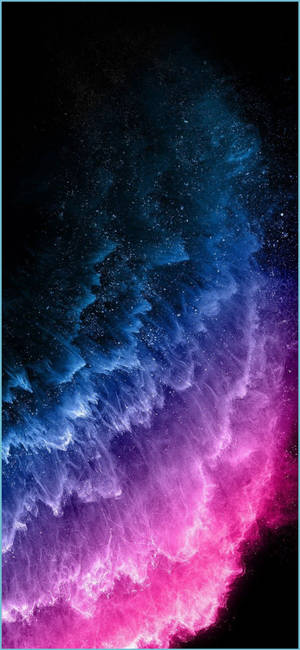 Iphone 13 Pro Max Showcasing Cosmic Gradient Background Wallpaper