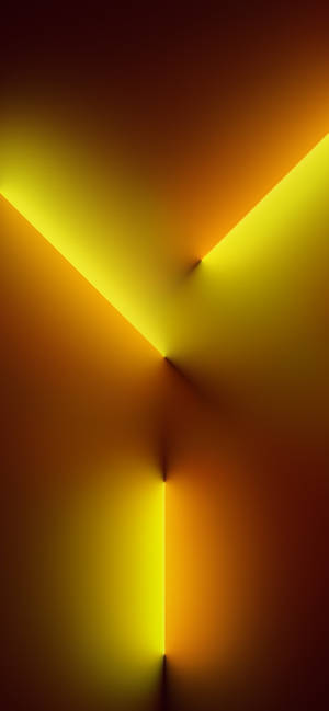 Iphone 13 Yellow Light Beam Wallpaper