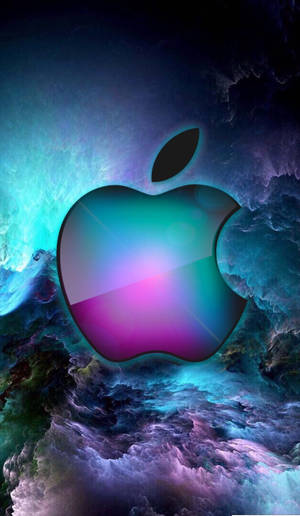 Iphone Apple Blue Violet Abstract Wallpaper