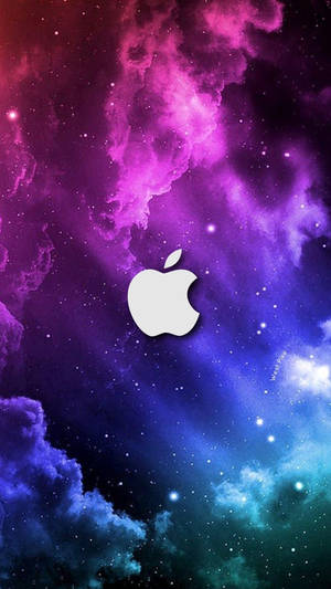 Iphone Apple Logo Galaxy Wallpaper