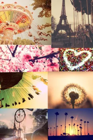 Iphone Collage Of Eiffel Tower And Flowers Wallpaper