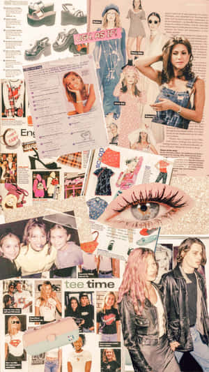 Iphone Collage Of Vintage Magazine Pages Wallpaper