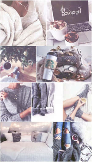 Iphone Collage With Cup Of Coffee Wallpaper