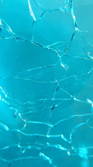 Iphone Cracked Screen Blue Screen Damage Wallpaper