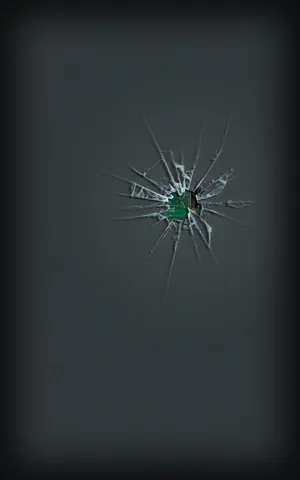 Iphone Cracked Screen Hole Revealing Inside Wallpaper