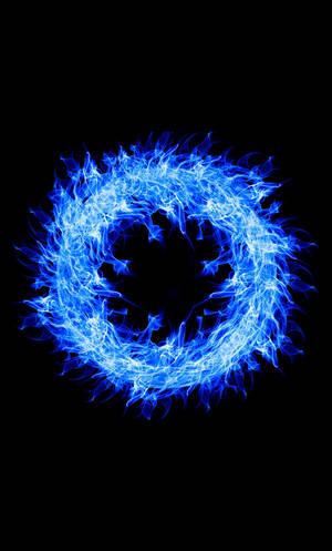 Iphone Fire Blue Circle Flames Wallpaper