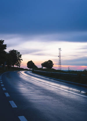 Iphone Landscape Daylight Empty Road Wallpaper