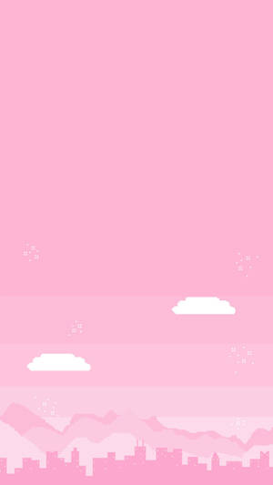 Iphone Pink Aesthetic City Wallpaper