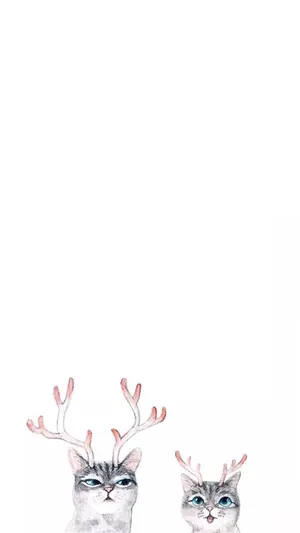 Iphone Simple Cute Antlers Wallpaper