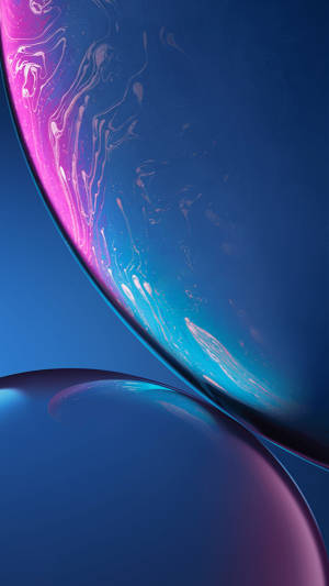 Iphone Stock Blue Bubbles Wallpaper