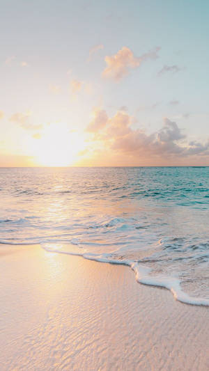 Iphone X Beach Gentle Waves Wallpaper
