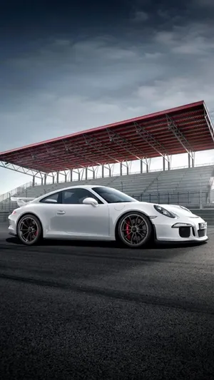 Iphone X Car At Stadium Wallpaper