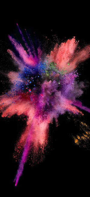 Iphone X Original Colorful Dust Explosion Wallpaper