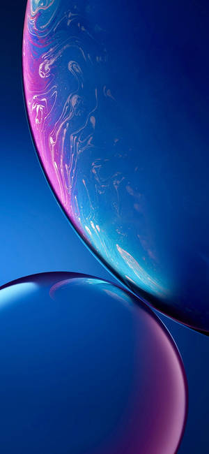 Iphone Xr Red Blue Bubble Abstract Wallpaper