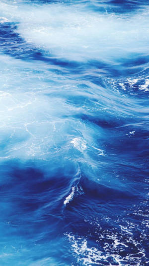 Iphone Xs Ocean Bright Blue Waves Wallpaper