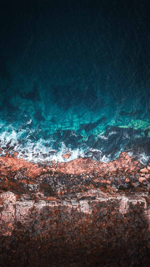 Iphone Xs Ocean Dark Blue Water Wallpaper